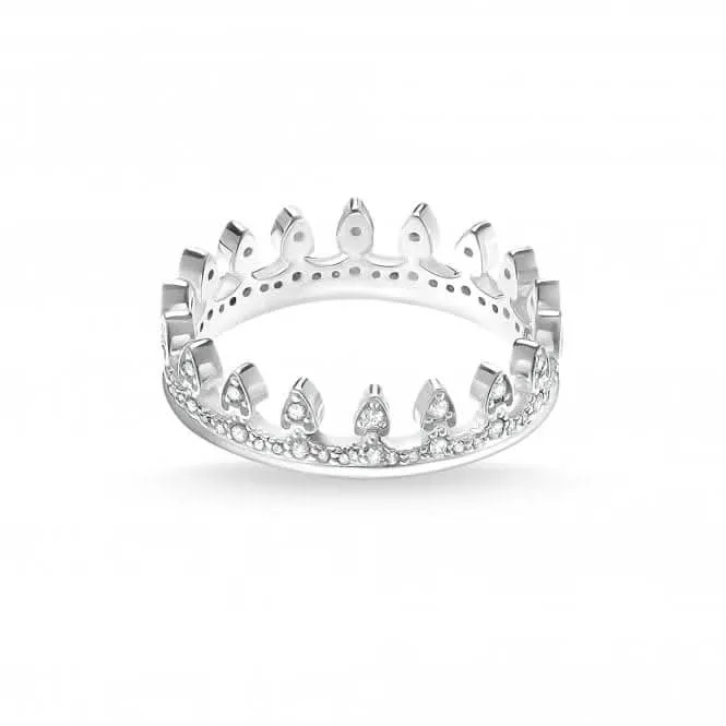 Thomas Sabo Love Anchor Silver Zirconia Crown Ring TR2235-051-14 Thomas Sabo Rings