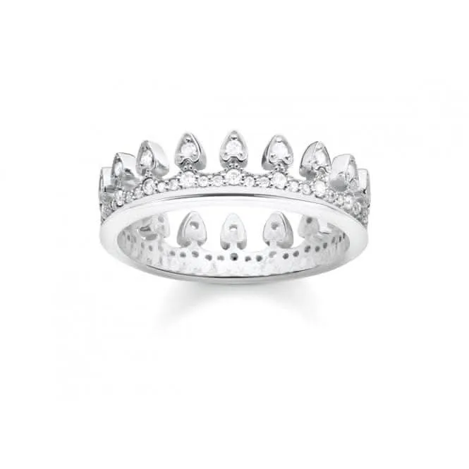 Thomas Sabo Love Anchor Silver Zirconia Crown Ring TR2235-051-14 Thomas Sabo Rings