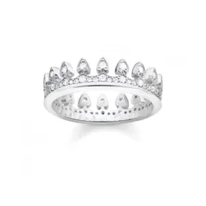 Thomas Sabo Love Anchor Silver Zirconia Crown Ring TR2235-051-14 Thomas Sabo Rings