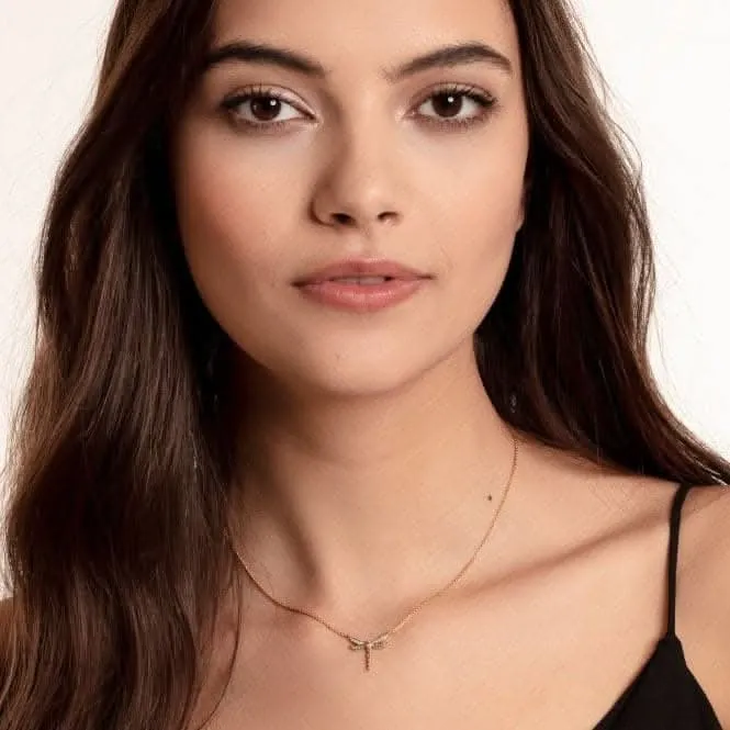 Thomas Sabo Paradise Gold Plated Dragonfly Necklace KE1837-974-7-L45v Thomas Sabo Necklaces