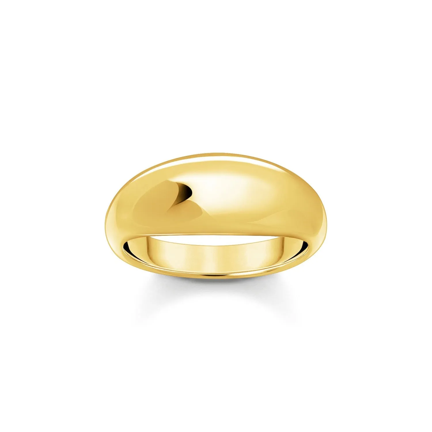 Thomas Sabo Silver Jewellery Thomas Sabo Gold Plated Sterling Silver Bold Timeless Ring