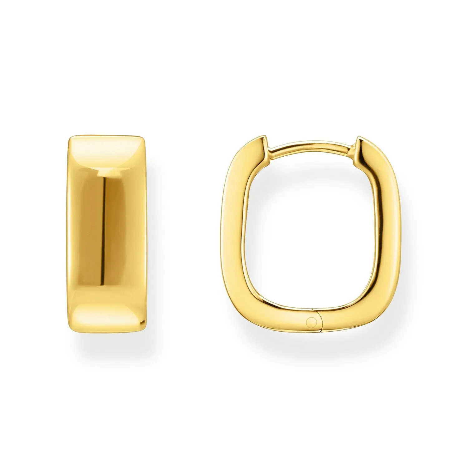 Thomas Sabo Silver Jewellery Thomas Sabo Gold Plated Sterling Silver Essential Angular 16mm Hoop Earrings