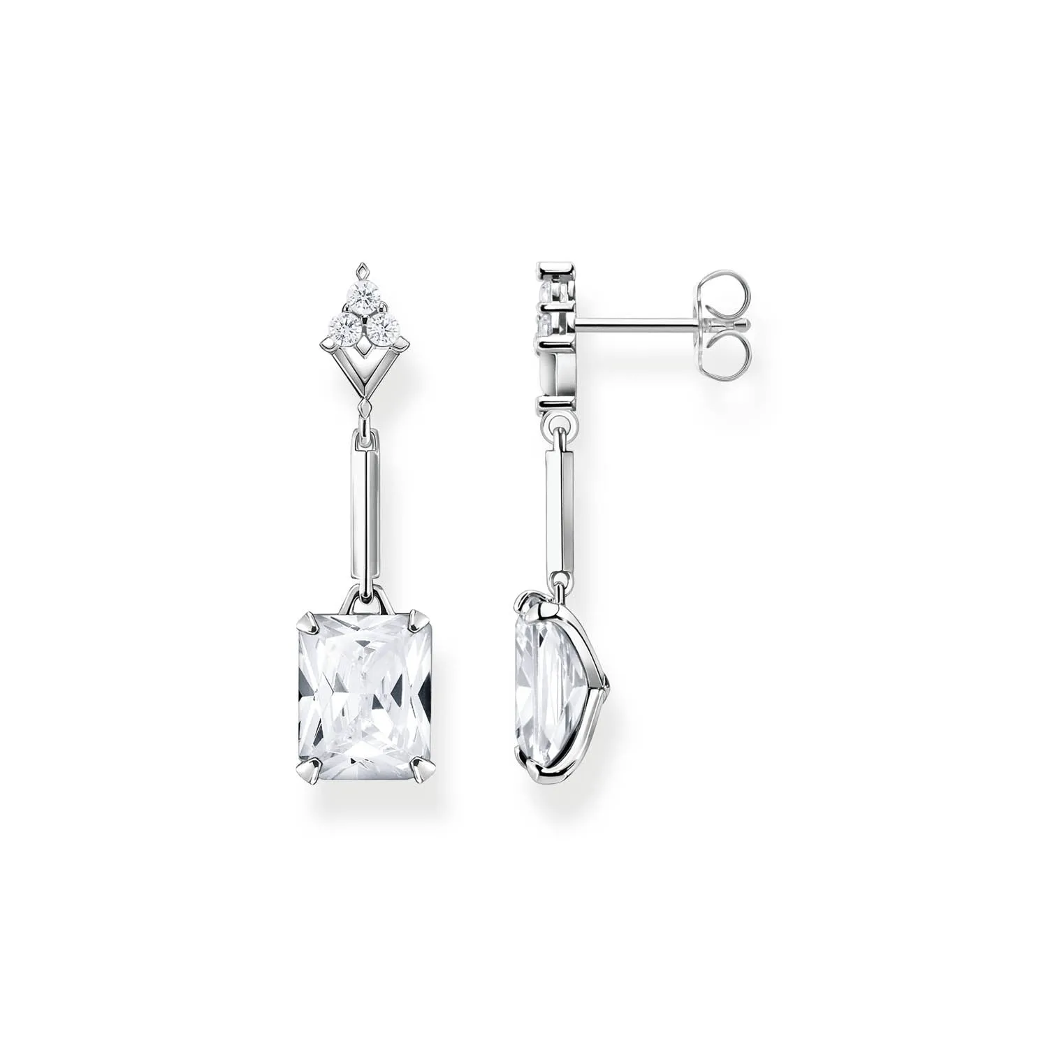 Thomas Sabo Silver Jewellery Thomas Sabo Heritage Sterling Silver CZ Drop Earrings
