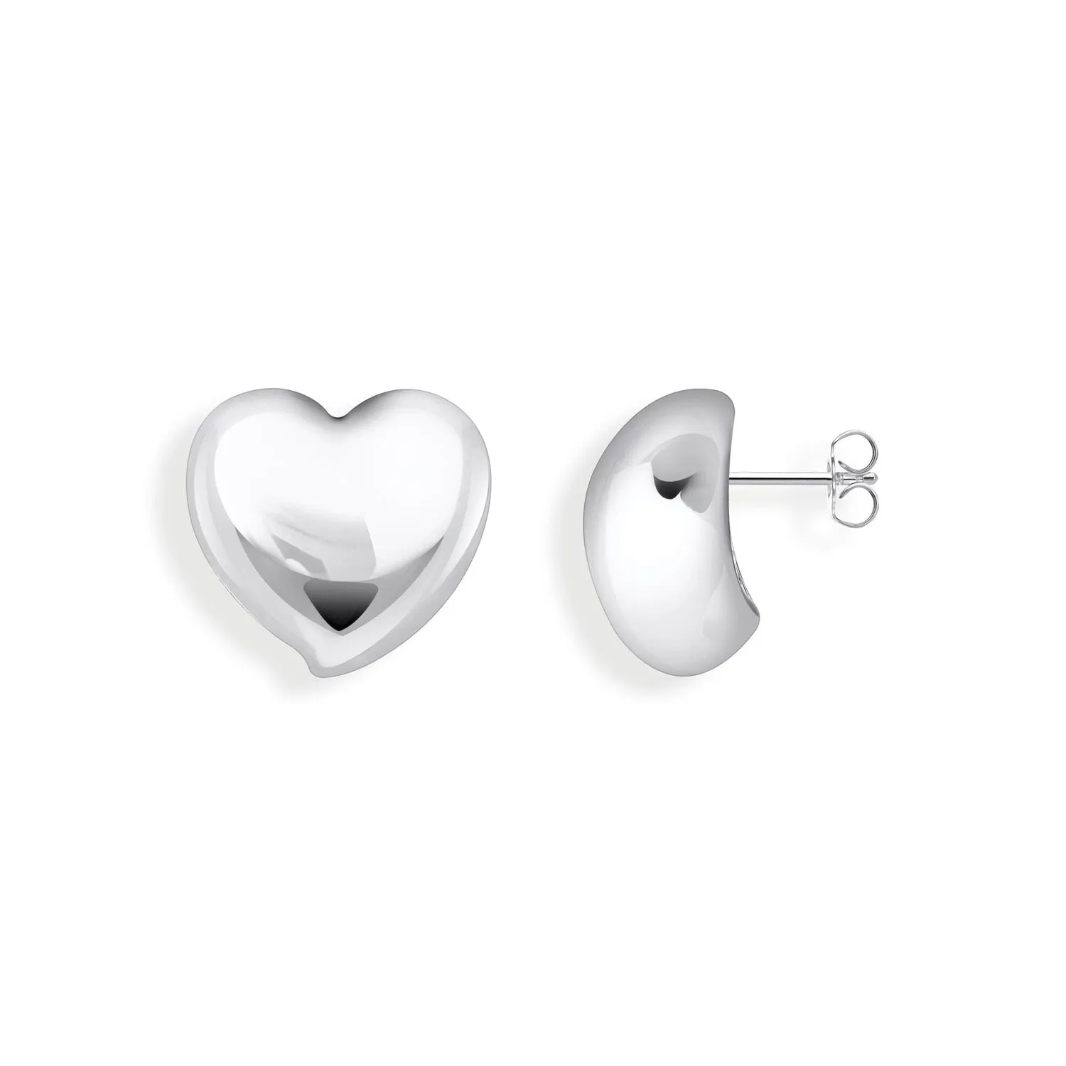 Thomas Sabo Silver Jewellery Thomas Sabo Sterling Silver Bold Heart Stud Earrings