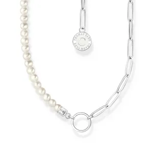 Thomas Sabo Silver Jewellery Thomas Sabo Sterling Silver Charmista Fresh Water Pearl 32-37cm Chain