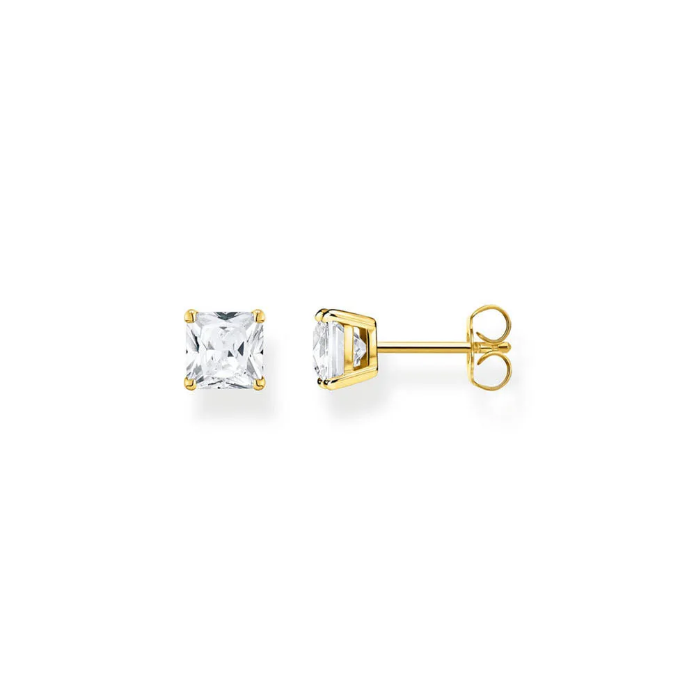 Thomas Sabo Silver Jewellery Thomas Sabo Sterling Silver Gold Plated Magic Stones CZ Stud Earrings