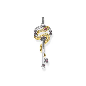 Thomas Sabo Silver Jewellery Thomas Sabo Sterling Silver Magic Garden Snake Key Pendant