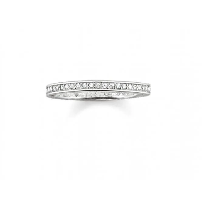 Thomas Sabo Silver Pavé Eternity Ring TR1983-051-14 Thomas Sabo Rings