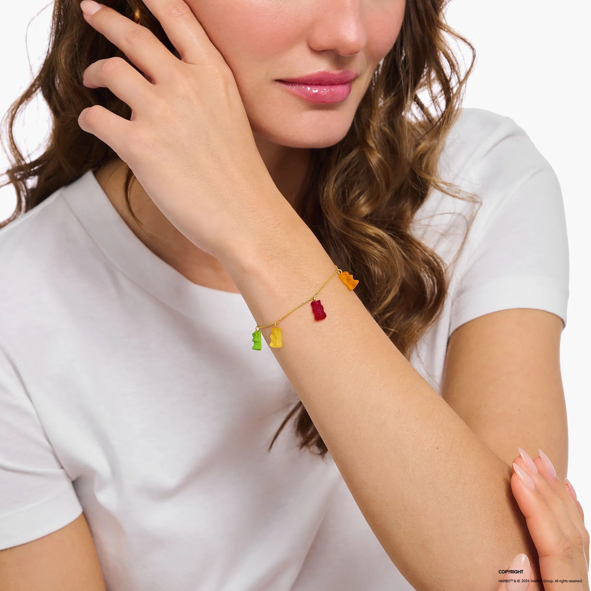 Thomas Sabo Womens Bracelets Bracelet with 5 colourful goldbears