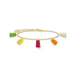 Thomas Sabo Womens Bracelets Bracelet with 5 colourful goldbears
