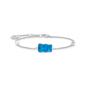 Thomas Sabo Womens Bracelets Bracelet with blue goldbears, freshwater pearl & zirconia