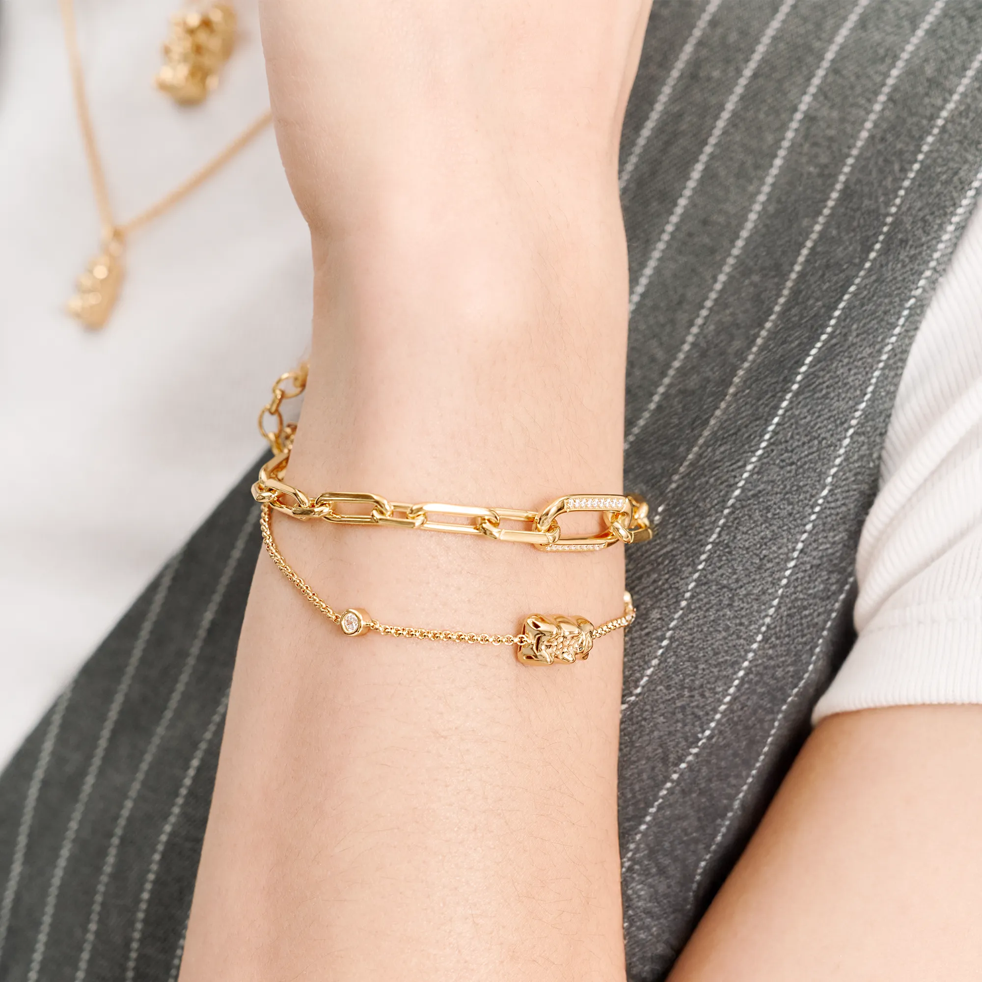 Thomas Sabo Womens Bracelets Bracelet with Gold HARIBO goldbear and zirconia
