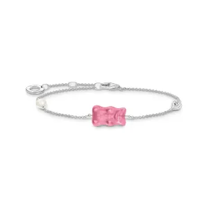 Thomas Sabo Womens Bracelets Bracelet with pink goldbear, freshwater pearl & zirconia