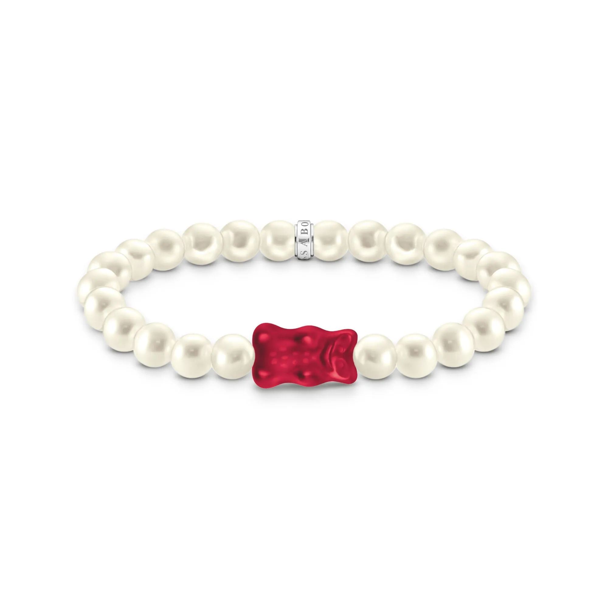 Thomas Sabo Womens Bracelets Pearl bracelet with red goldbears