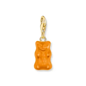 Thomas Sabo Womens Charms Jewellery Charm pendant goldbears in orange