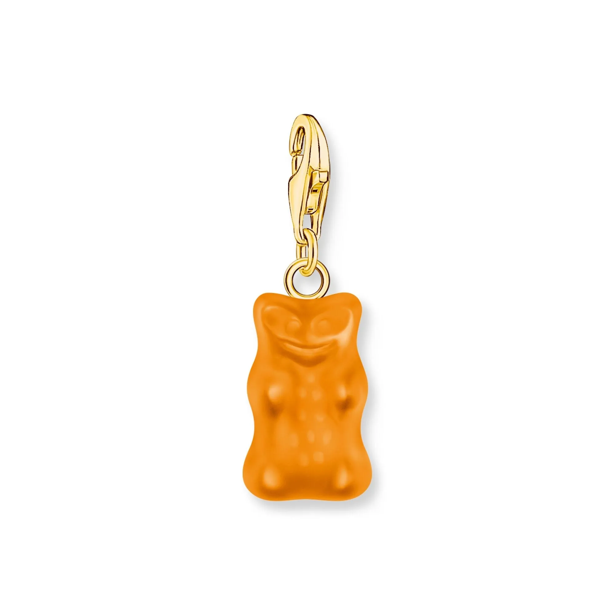 Thomas Sabo Womens Charms Jewellery Charm pendant goldbears in orange