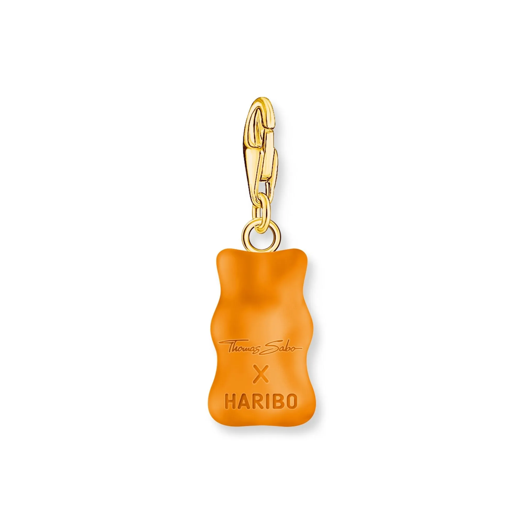 Thomas Sabo Womens Charms Jewellery Charm pendant goldbears in orange