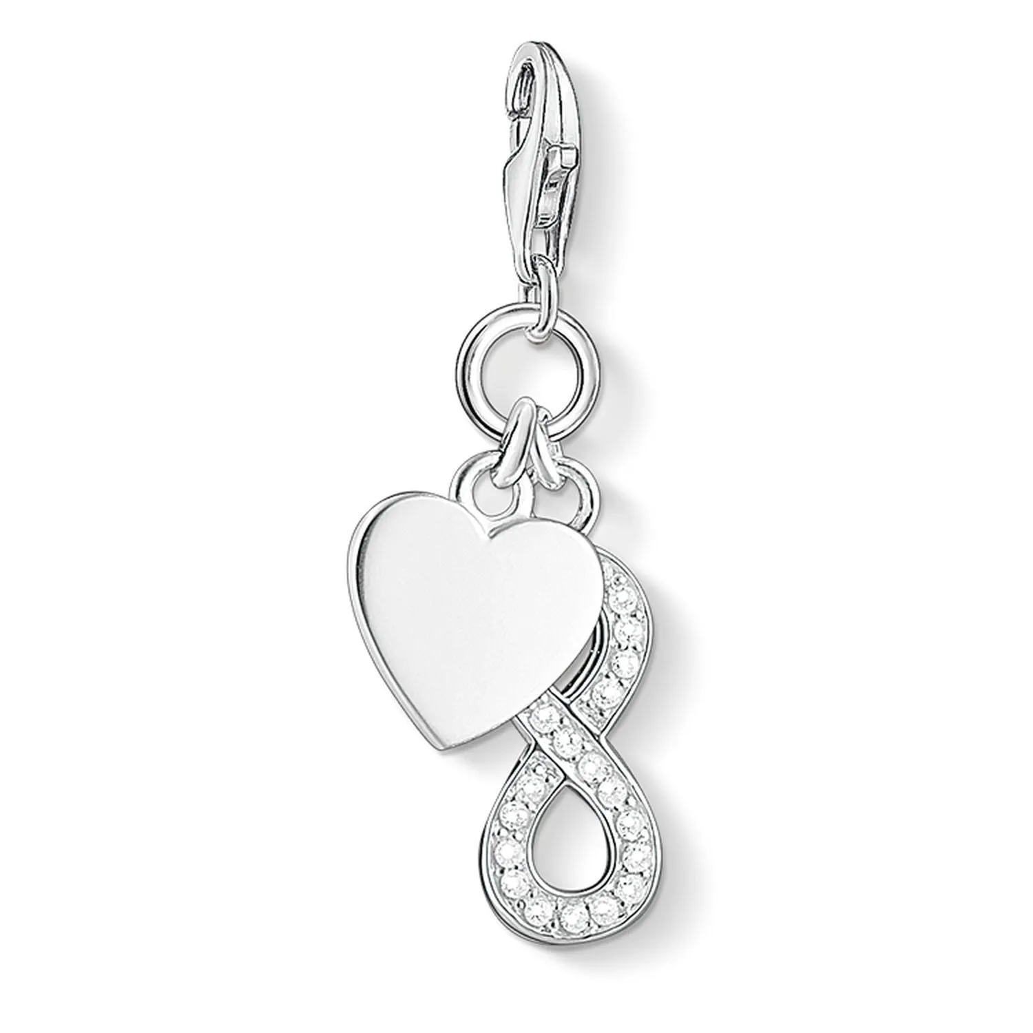 Thomas Sabo Womens Charms Jewellery Charm Pendant "Heart With Infinity"