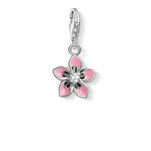 Thomas Sabo Womens Charms Jewellery Charm Pendant "Pink Flower"