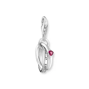 Thomas Sabo Womens Charms Jewellery Two linked rings charm Pendant