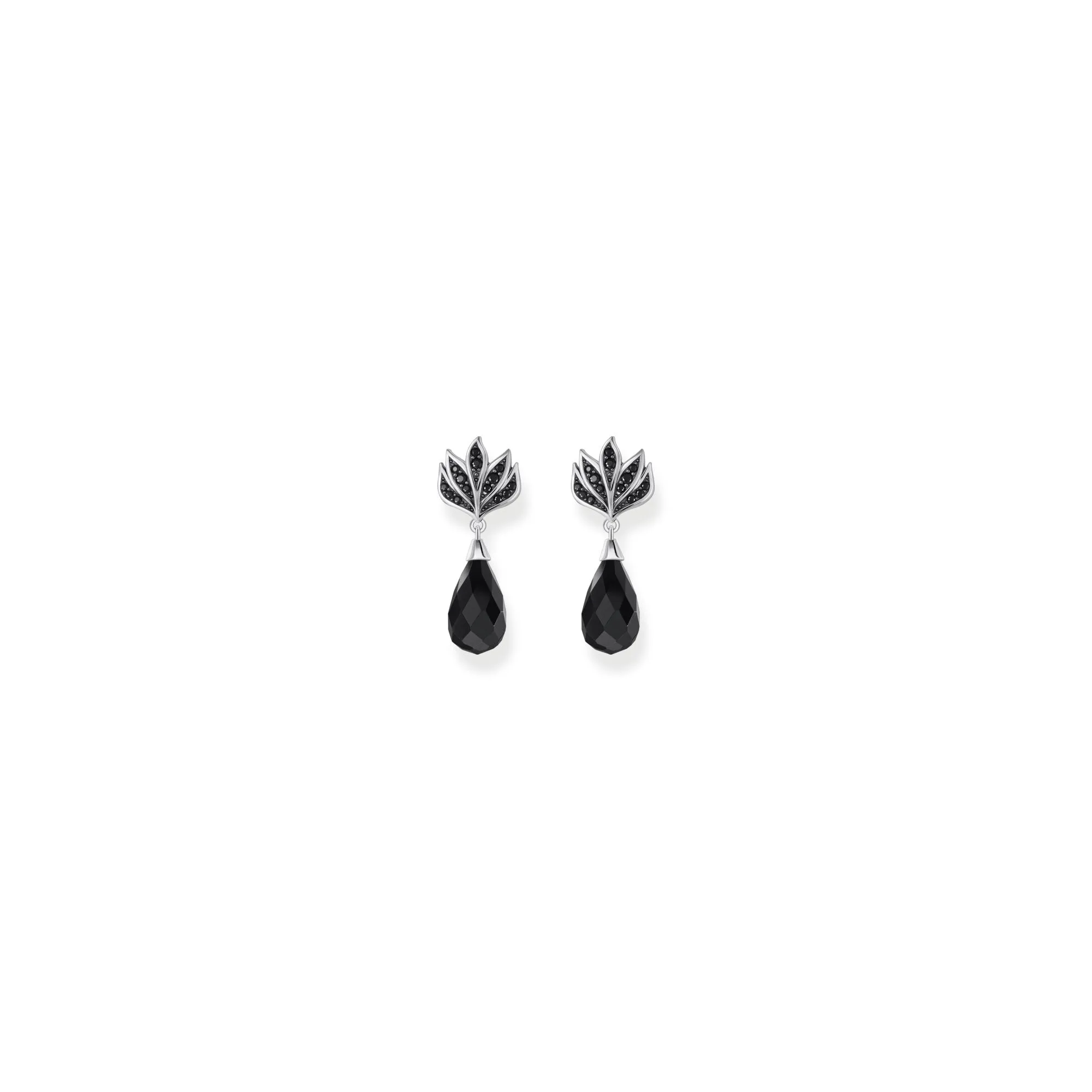 Thomas Sabo Womens Earrings Blackened ear studs with drop-shaped