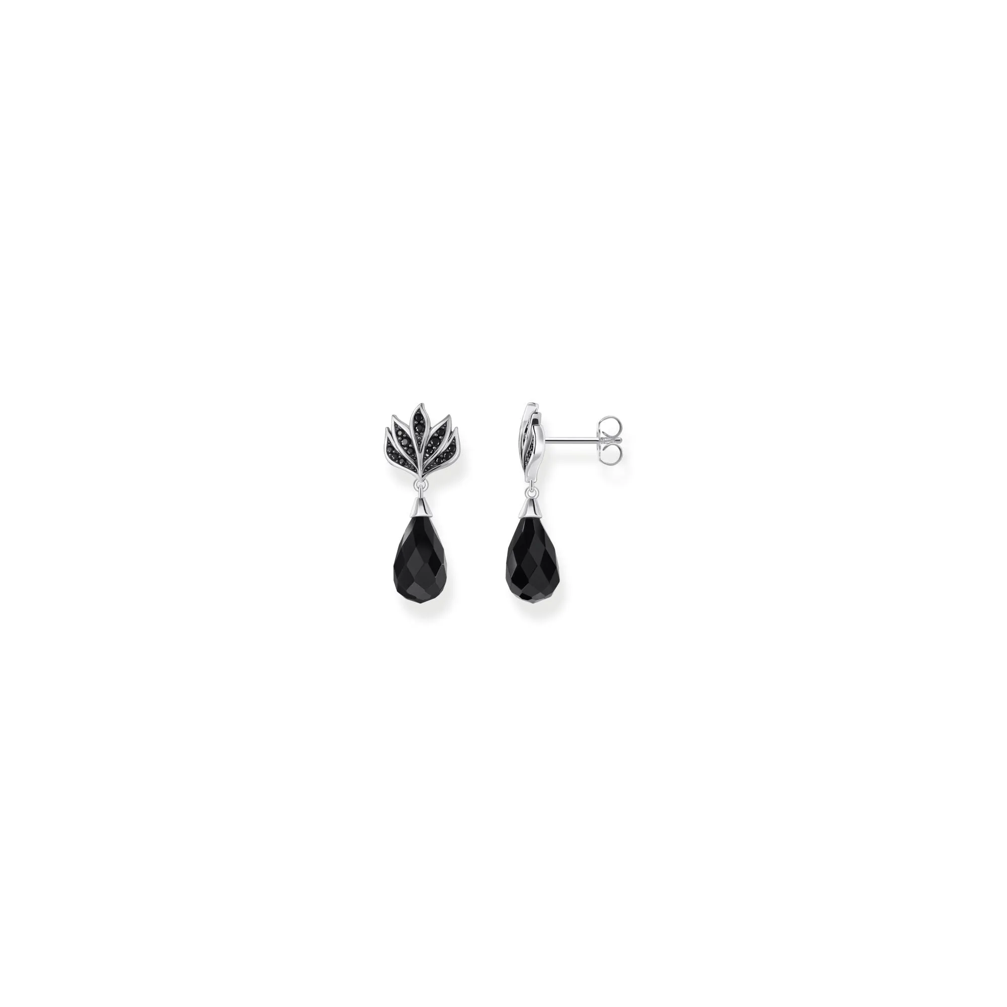 Thomas Sabo Womens Earrings Blackened ear studs with drop-shaped