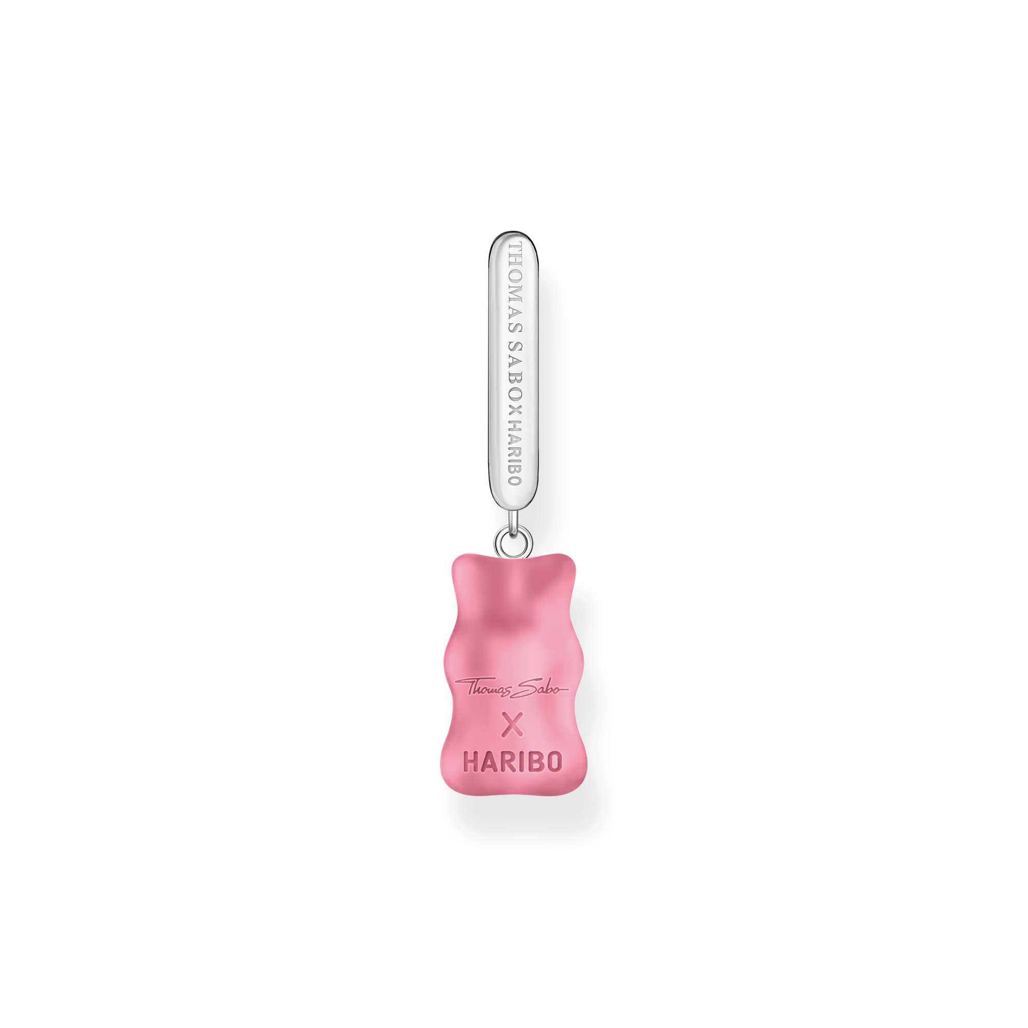 Thomas Sabo Womens Earrings Single hoop earring medium sized with pink goldbear