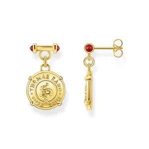 Thomas Sabo Womens Earrings Snake Coin Gold Earrings