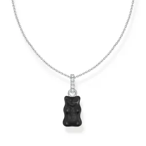 Thomas Sabo Womens Necklaces Necklace with black goldbear pendant and zirconia