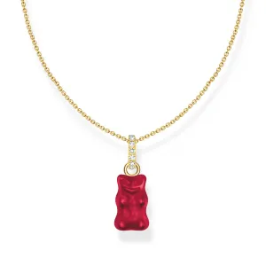 Thomas Sabo Womens Necklaces Necklace with red goldbears pendant and zirconia