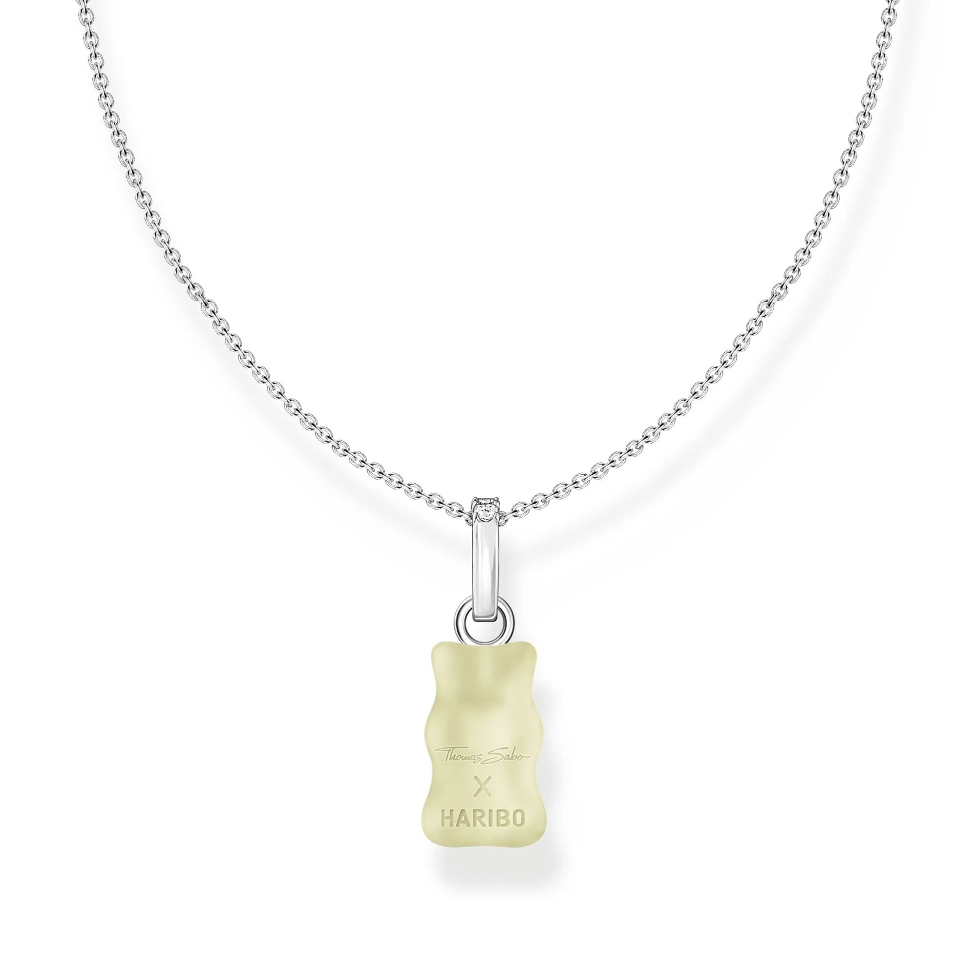 Thomas Sabo Womens Necklaces Necklace with white goldbears pendant and zirconia