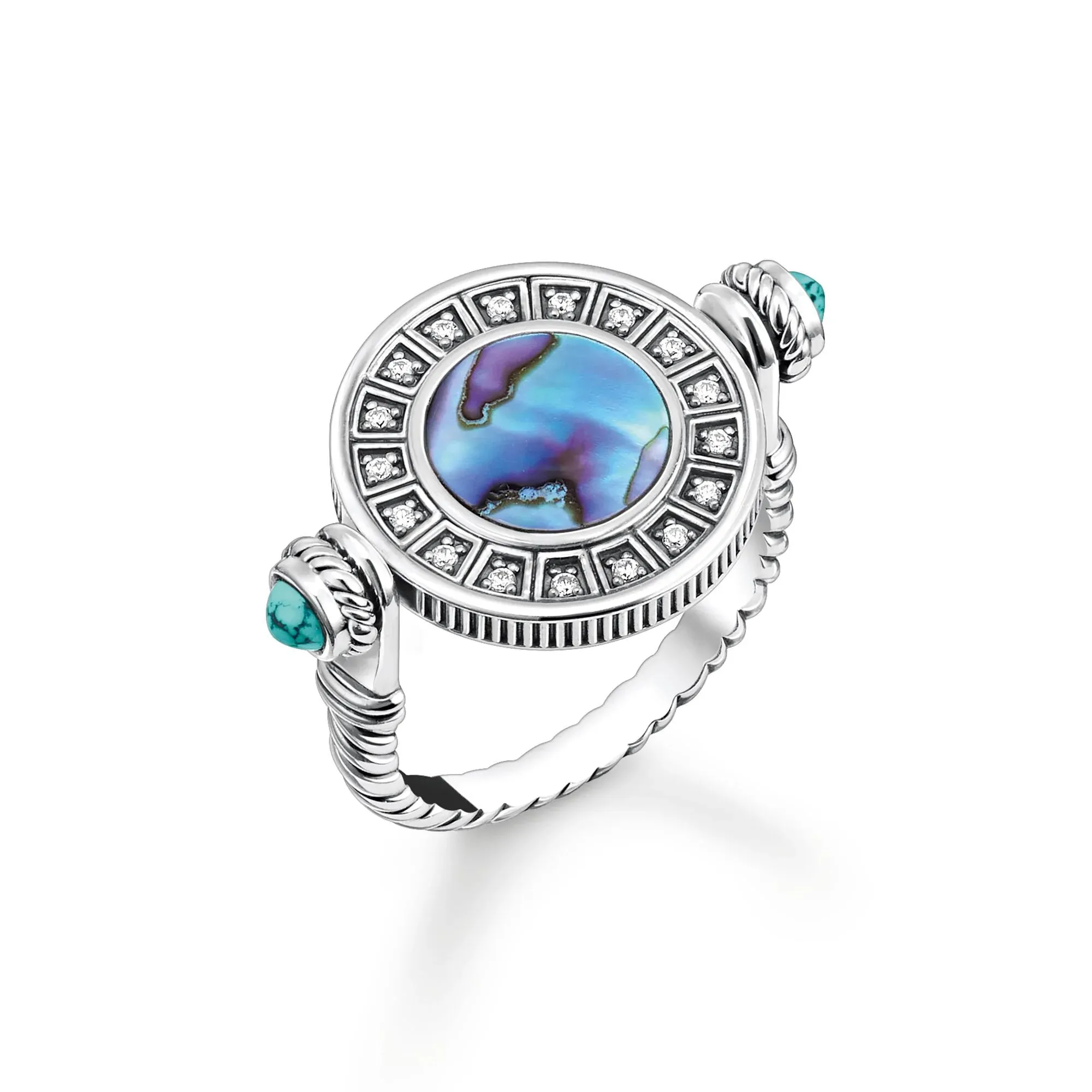 Thomas Sabo Womens Rings Abalone Coin Ring