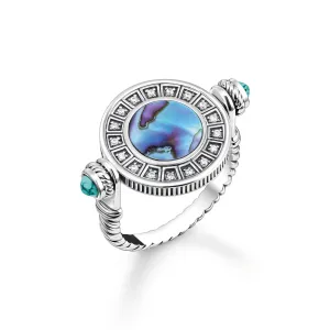 Thomas Sabo Womens Rings Abalone Coin Ring