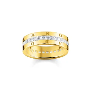 Thomas Sabo Womens Rings Band ring white stones pavé gold