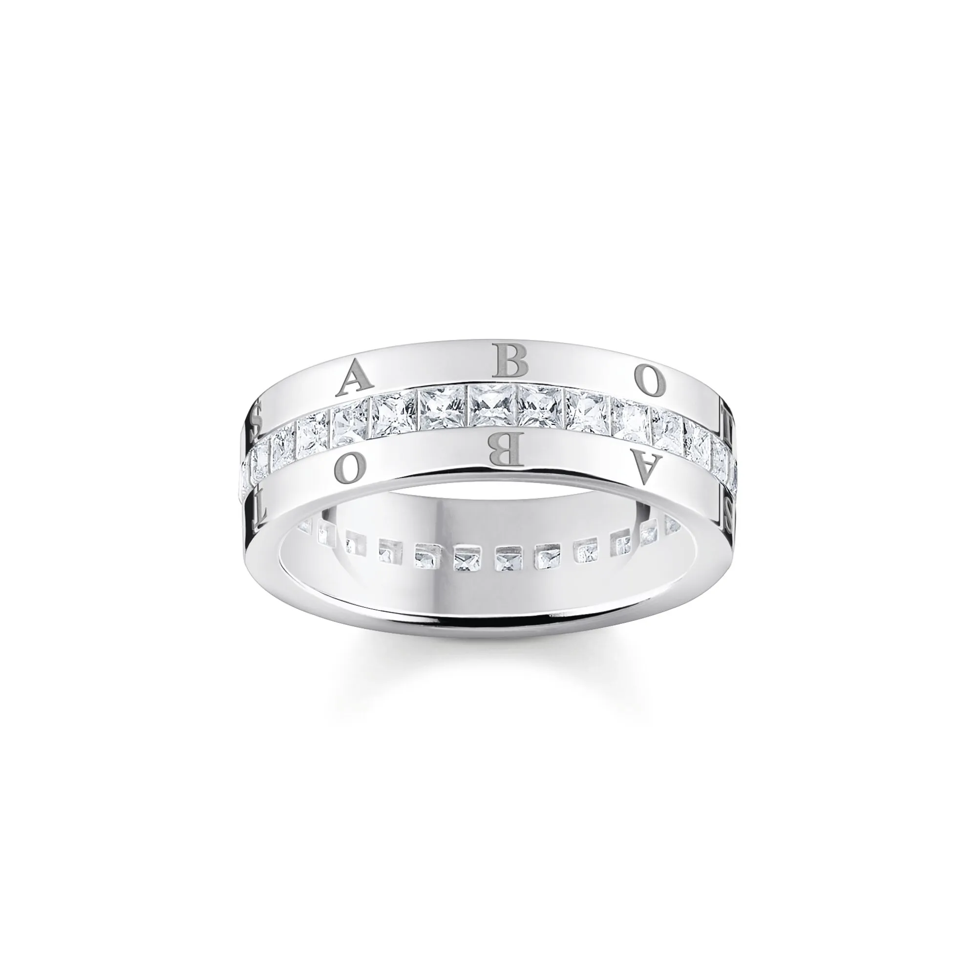 Thomas Sabo Womens Rings Band ring white stones pavé silver