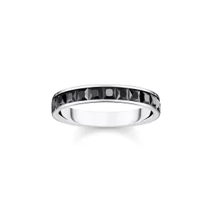 Thomas Sabo Womens Rings Heritage Black Stones Band Ring