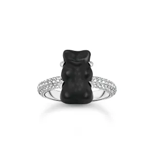 Thomas Sabo Womens Rings Ring with black Goldbear and zirconia