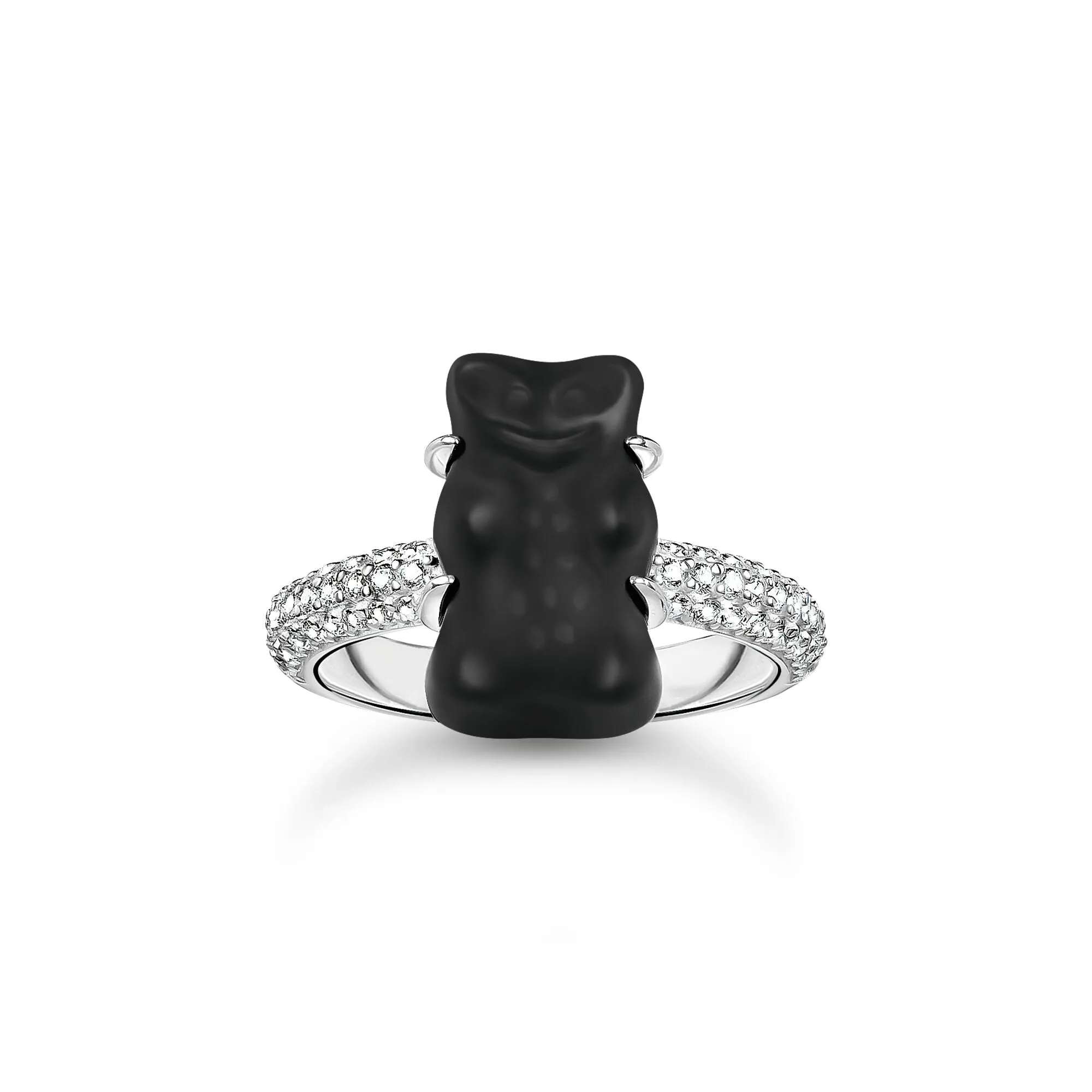 Thomas Sabo Womens Rings Ring with black Goldbear and zirconia