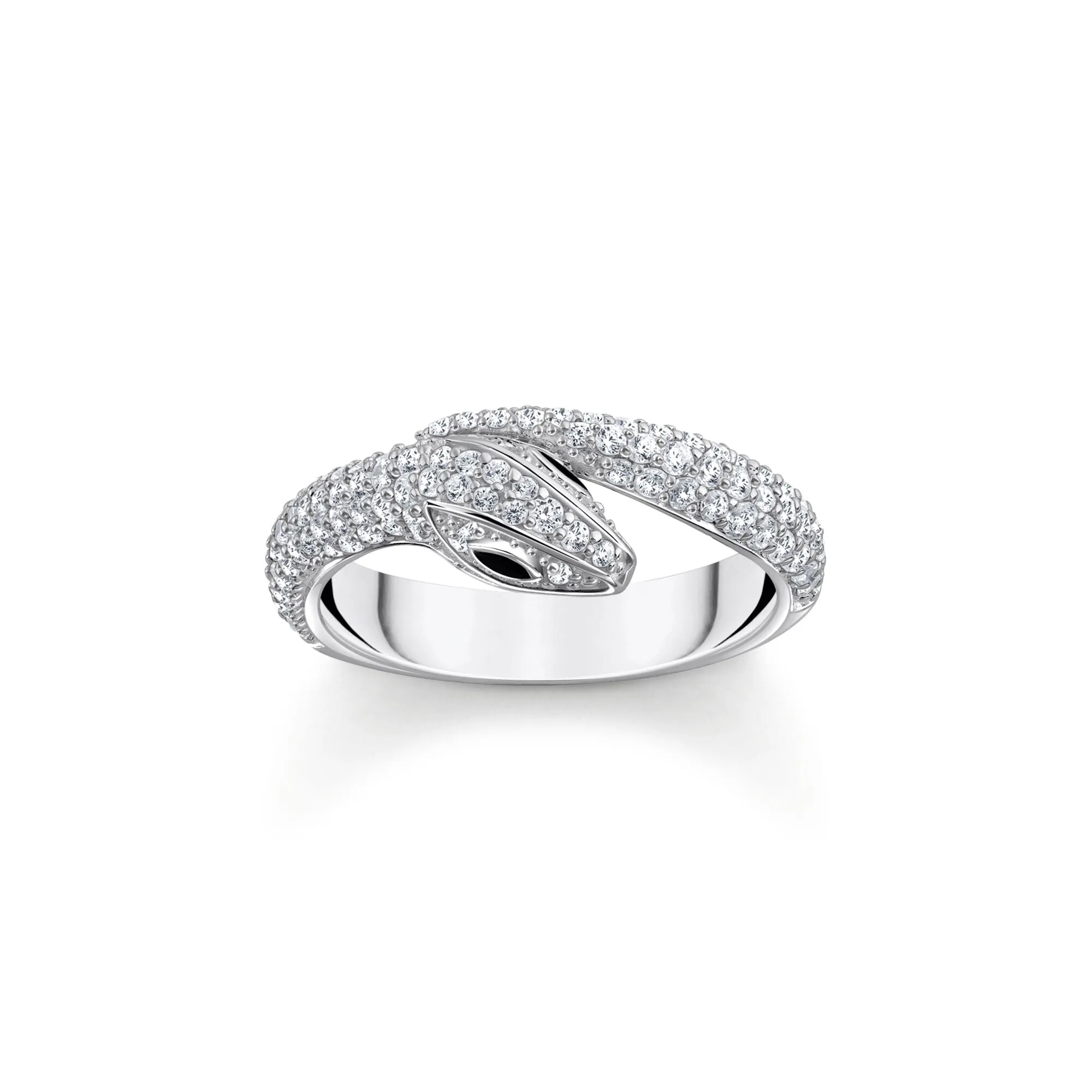 Thomas Sabo Womens Rings Snake ring with white zirconia