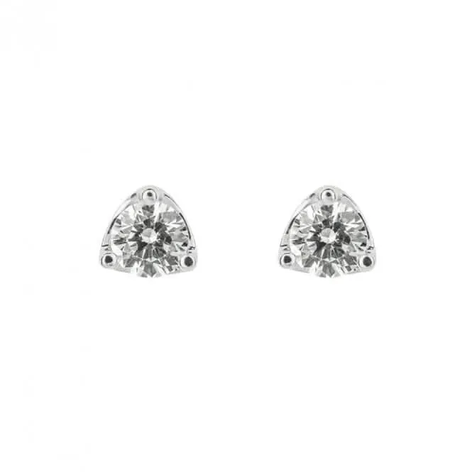 Three Claw Solitaire Zirconia Stud Earrings E6188 Diamonfire Jewellery