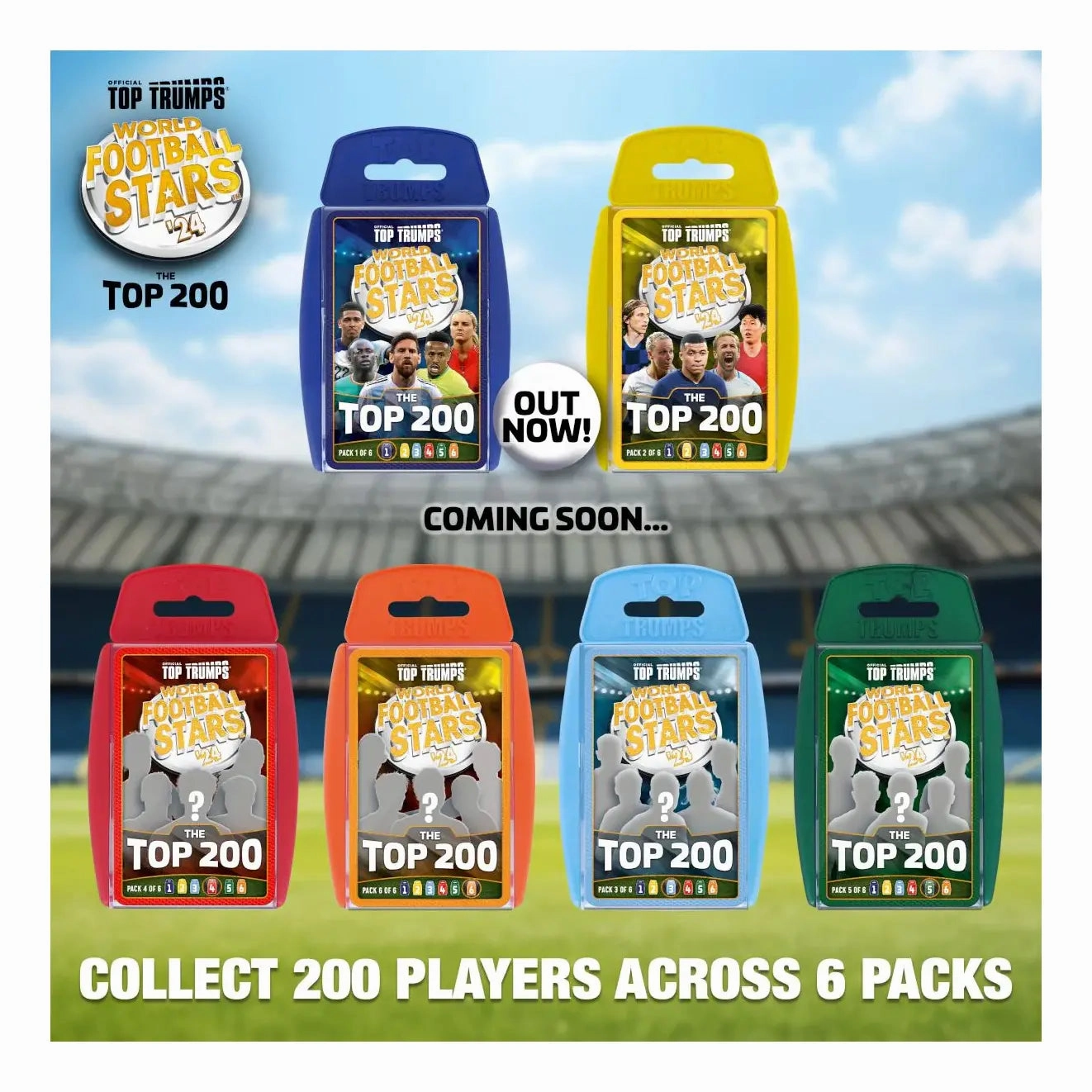 Top Trumps World Football Stars Top 200 Card Game - Pack 2