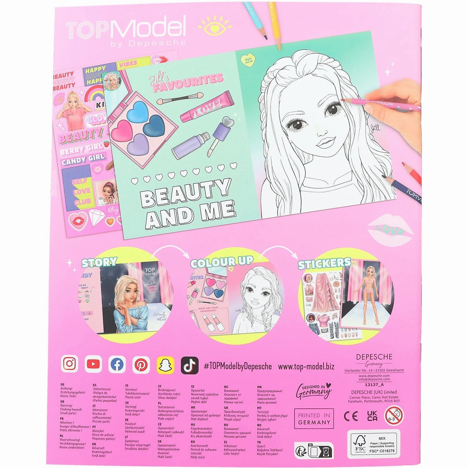 TOPModel Coloring Book Beauty Fun
