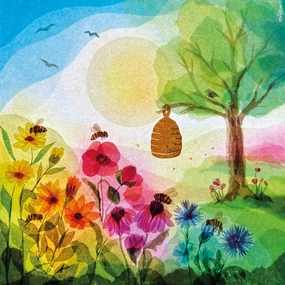 Toverlux Vogel Geluk Silhouette, Honeybees