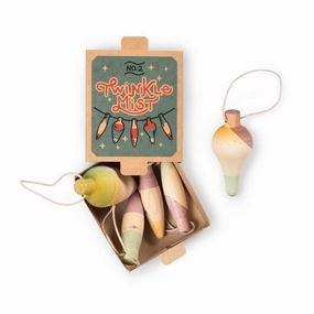 Twinkle Mist Wooden Ornament Set