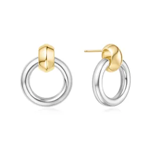 Two-Tone Hoop Earrings E062-10T Ania Haie Jewellery