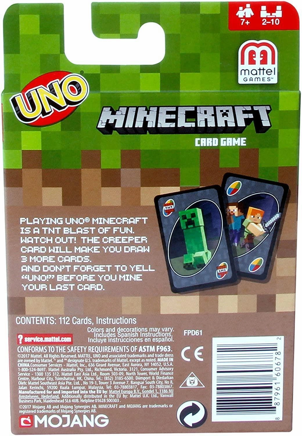 UNO Minecraft Playing Cards