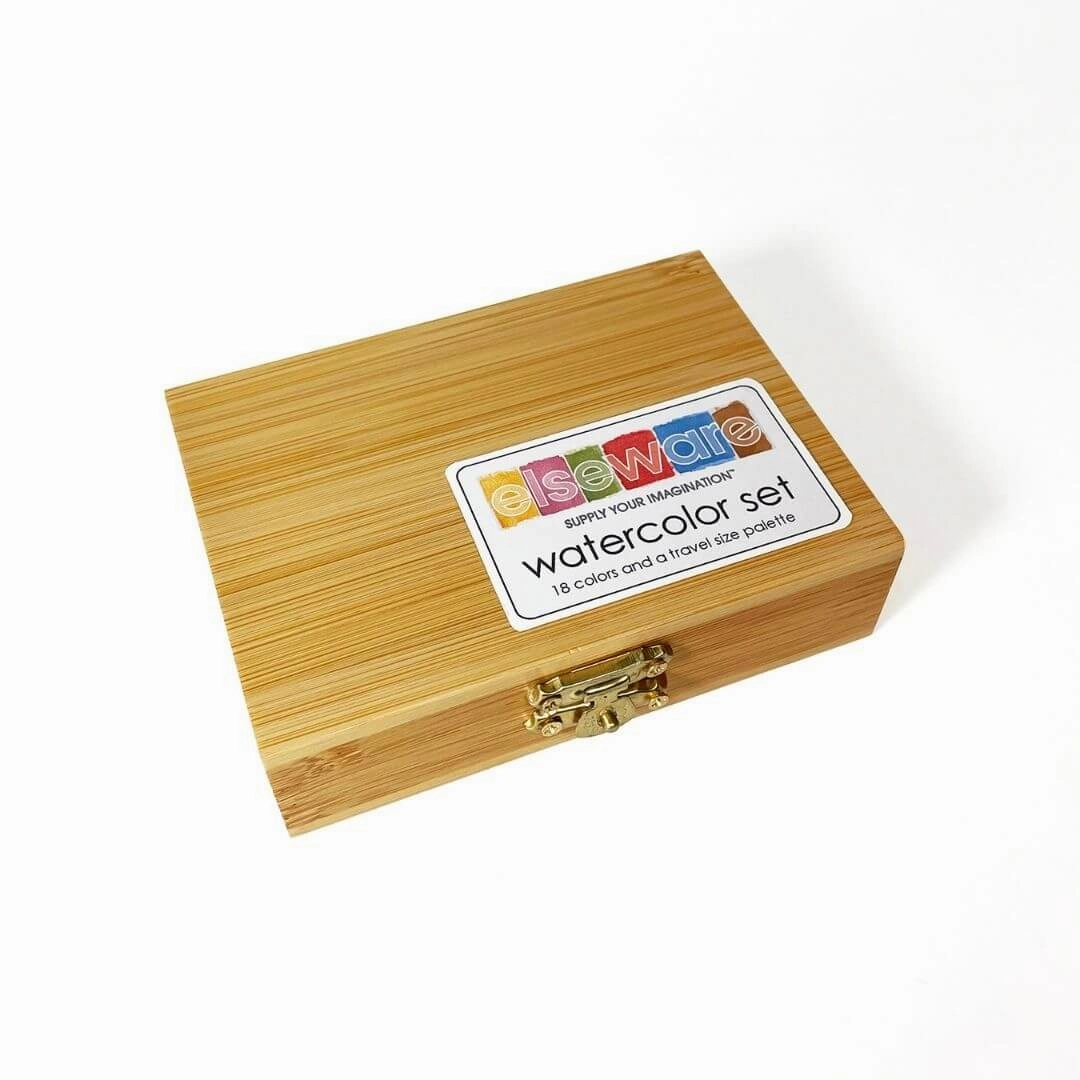 Watercolor Set in a Bamboo Box