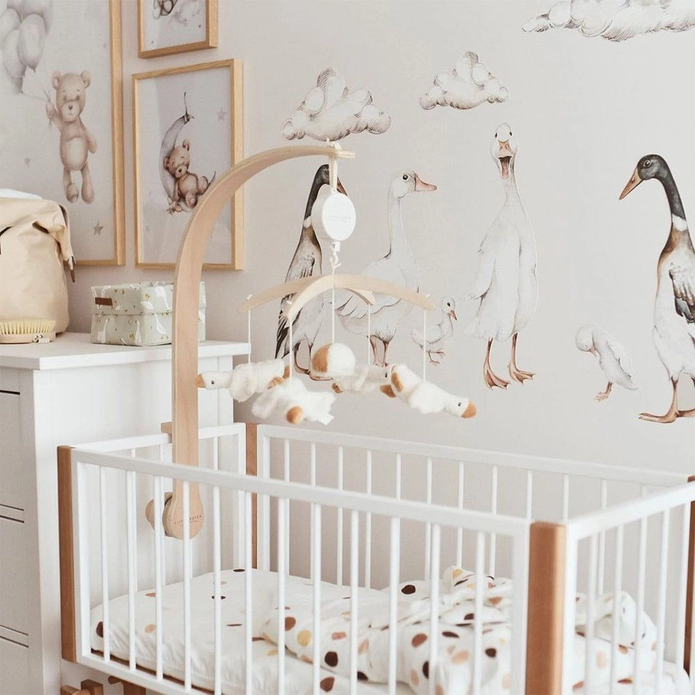 White Ducks Wall Decal Set