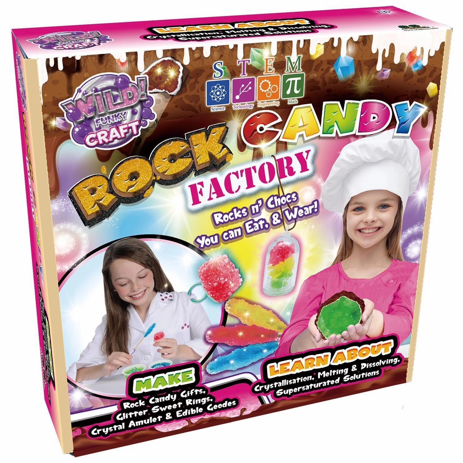 WILD SCIENCE Rock Candy Factory Educational Chemistry Playset