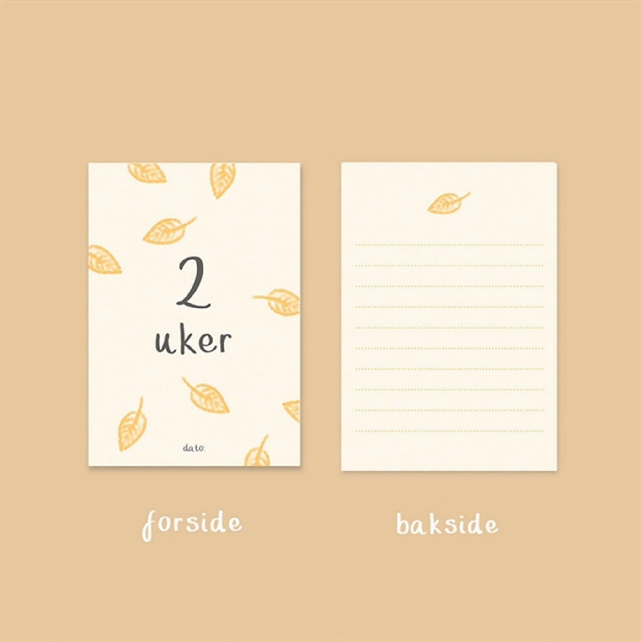 WITHWHITE Milestone Cards 35 Cards Norwegian